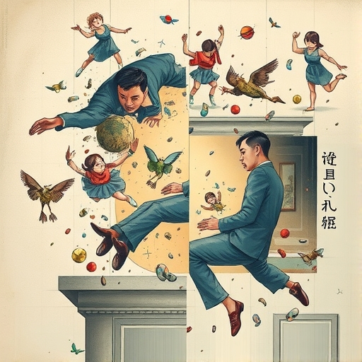 一個抽象的視覺比喻,象徵著意義分裂的地方
