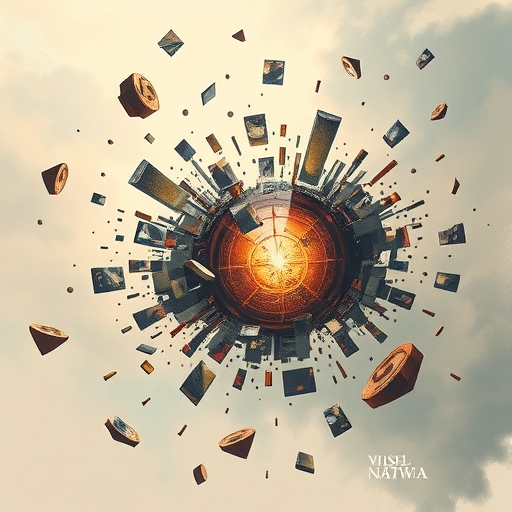 Visual metaphor of navigating financial markets with awareness