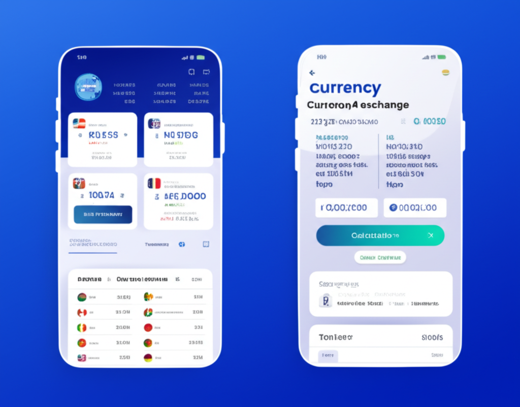 一位使用者正在手機上操作網路銀行APP進行外幣換匯