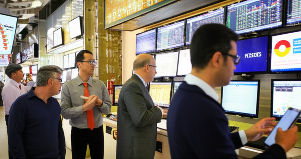 一位投資者正在分析電腦螢幕上的匯率數據
